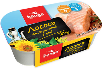 Лосось BANGA атлантический в масле 120 г (4751017402825) 1337268 фото