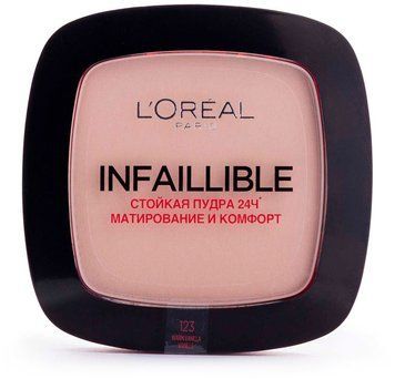 L`Oreal Infaillible 24h Matt Пудра компактна для особи 123 слонова кістка 9 g 652529 фото
