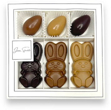 Шоколадный набор Laviva Chocolate Box of bonbons Bunny with eggs Заяц, яйца 120 г (UA-0183) 1381043 фото