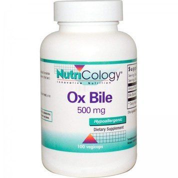 Nutricology Ox Bile 500 mg Екстракт бичачої жовчі 100 веганських капсул 775716 фото