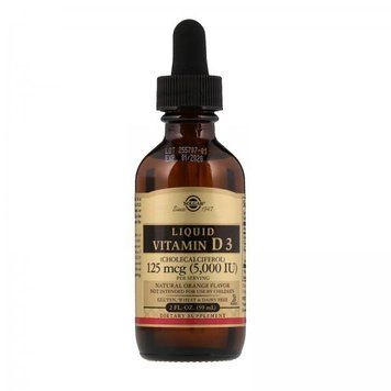Solgar Liquid Vitamin D3 5000 IU Natural Orange Flavor Жидкий витамин D3 59 мл 776841 фото