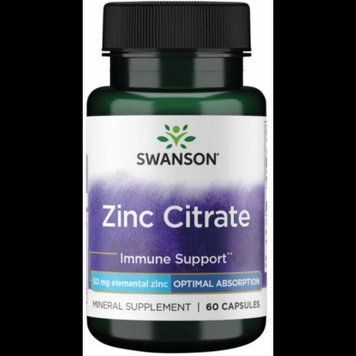 Swanson Zinc Citrate 50 mg Цитрат цинка 60 капсул 1034703 фото