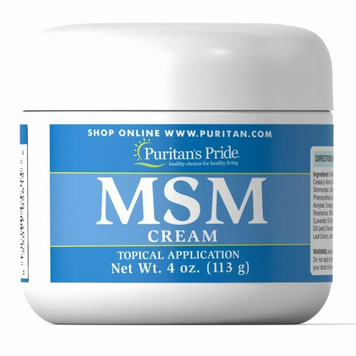 Puritan's Pride MSM Cream Крем с МСМ (метилсульфонилметаном) 113 г 775028 фото