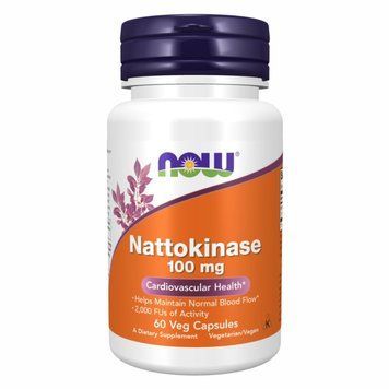 Now Foods Nattokinase 100mg - 60 Veg Capsules 1454307 фото