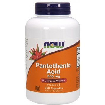 Now Foods Pantothenic Acid 500 mg Capsules 250 caps 418119 фото
