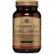 Solgar Vitamin D3 (Cholecalciferol) 1000 IU 100 Softgels 494082 фото 1