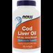 Now Foods Cod Liver Oil 1.000 mg Риб'ячий жир з печінки тріски 180 гелевих капсул 827412 фото 1