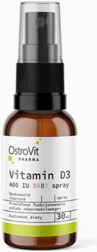 OstroVit Pharma Vitamin D3 400 IU Витамин D3 Baby 400 МЕ спрей 30 мл 1119143 фото