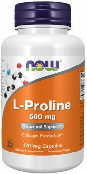 Now Foods L-Proline 500mg - 120 Veg Capsules 1451541 фото