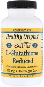 Healthy Origins L-Glutathione (Setria&reg;) 250 mg 150 Caps (HOG-41334) 586883 фото