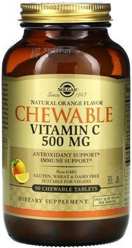 Solgar Chewable Vitamin C Витамин С жевательный апельсин 500 мг 90 таблеток 1044059 фото