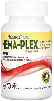 Nature's Plus Hema-Plex - 60 Veg Capsules 1455602 фото