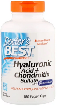 Doctor's Best Best Hyaluronic Acid With Chondroitin Sulfate 180 Caps (DRB-00228) 585153 фото