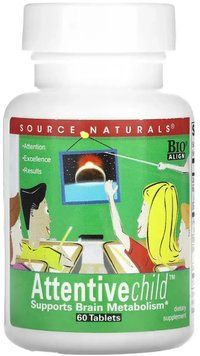 Source Naturals Attentive Child - 60 Tablets 1452296 фото