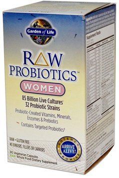 Garden of Life RAW Probiotics, Women, 85 Billion, 90 Vegetarian Capsules (GOL-11567) 681649 фото