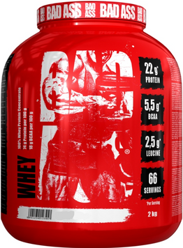 Протеїн Fitness authority BAD ASS Whey 2 kg / 66 servings / полуничне морозиво 1026501 фото
