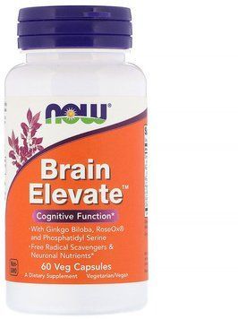 Now Foods Brain Elevate, 60 Veg Capsules (NOW-03303) 684876 фото