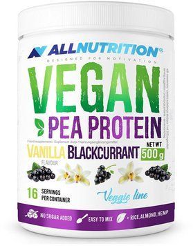 Протеин AllNutrition Vegan Pea Protein 500 g /16 servings/ Vanilla Black Currant 768371 фото