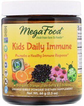 MegaFood Kids Daily Immune Unsweetened 2.3 oz (66 g) Імунна підтримка для дітей 552269 фото