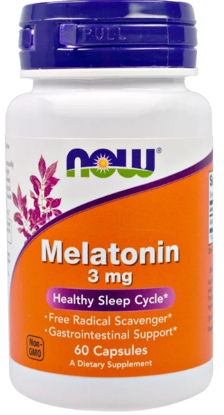Now Foods Melatonin, 3 mg, 60 Capsules (NF3255) 634732 фото