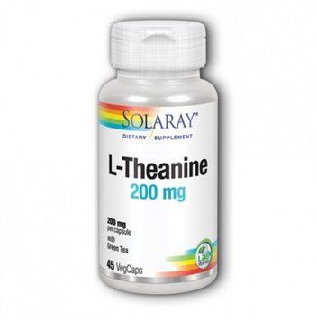 Solaray L-Theanine, 200mg, 45 VegCaps (SOR-04992) 661726 фото