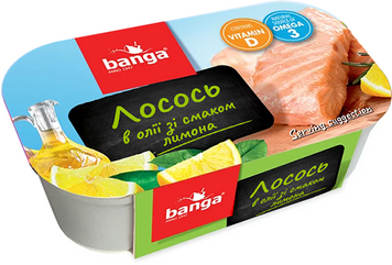 Лосось BANGA атлантический в масле с лимоном 120 г (4751017402849) 1337269 фото