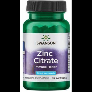 Swanson Zinc Citrate Immune Health 30mg Цитрат цинка 60 капсул 1034704 фото