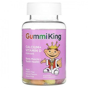 GummiKing Calcium + Vitamin D for Kids Кальций и витамин D для детей 60 жевательных таблеток 1117709 фото