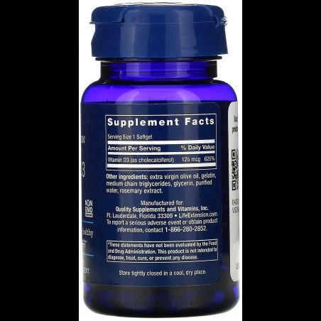 Life Extension Vitamin D3 5,000 Iu 60 Softgels Витамин Д3 535130 фото