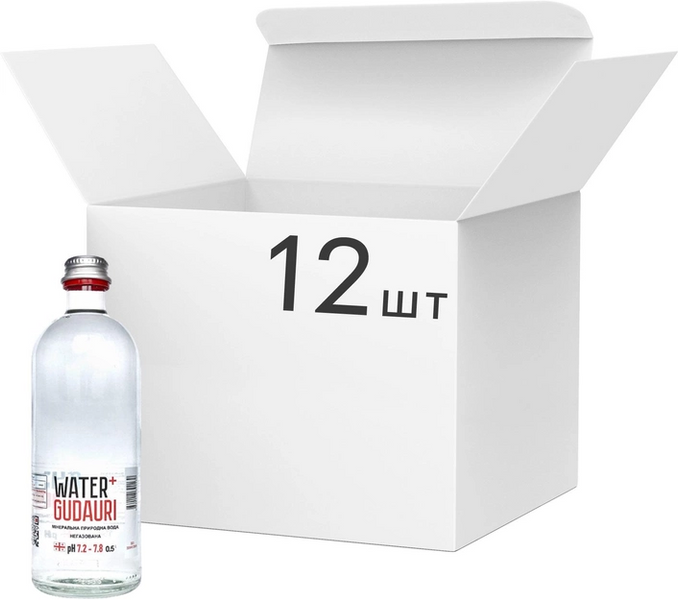 Упаковка води мінеральної природної негазованої Gudauri Water+ 12х0.5 л (4860114390130_12) 1280066 фото