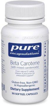 Pure Encapsulations Beta Carotene 90 caps Бета-каротин (зі змішаними каротиноидами) 554025 фото