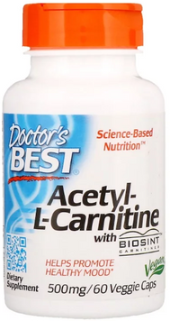 Doctor's Best Acetyl-L-Carnitine with Biosint Carnitines 500 mg 60 Caps (DRB-00105) 585154 фото