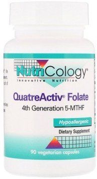Nutricology QuatreActiv Folate 90 Veg Caps Метилфолат 5-MTHF 550162 фото