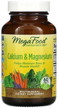MegaFood Calcium & magnesium Кальций и магний 60 таблеток 893739 фото