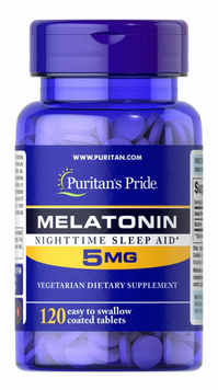 Puritan's Pride Extra Strength Melatonin 5 mg Мелатонін 120 таблеток 792011 фото