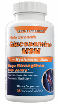 Earth&lsquo;s Creation Glucosamine, MSM plus Hyaluronic Acid Глюкозамин, МСМ + Гиалуронвая кислота 60 таблеток 1138738 фото