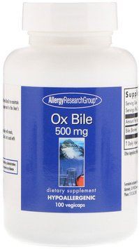 Allergy Research Group Ox Bile 500 mg 100 сaps (ALG-70850) 578166 фото