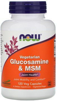 Now Foods Vegetarian Glucosamine & MSM, 120 Veg Capsules (NF3130) 634660 фото