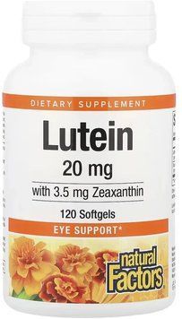 Natural Factors Lutein 20mg - 120 softgels 1455948 фото
