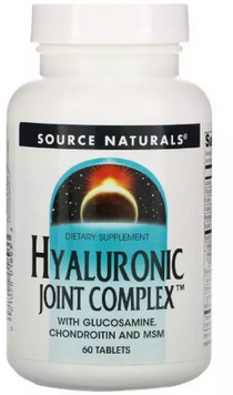 Source Naturals Гіалуронова Кислота з Глюкозаміном Хондроїтіном та ЧСЧ 60 таблеток 1191335 фото