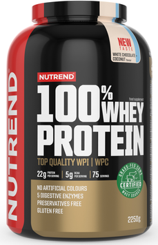 Протеин Nutrend 100% Whey Protein 2250 g /75 servings/ Chocolate Coconut 843850 фото