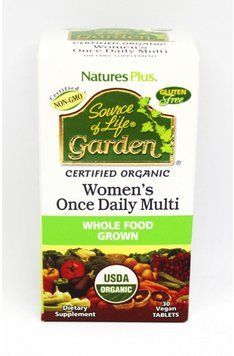 Natures Plus Source of Life Garden Womens Once Daily Multi 30 tabs Органічні щоденні мультивітаміни для жінок 492032 фото