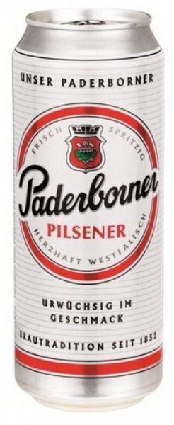 Упаковка пива Paderborner Pilsner, светлое фильтрованное, 4.8% 0.5л х 24 банки (EUR410112 1160197 фото