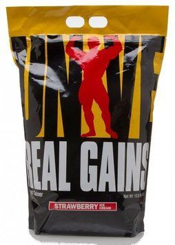 Гейнер Universal Nutrition Real Gains 4800 g /31 servings/ Strawberry Ice Cream 390988 фото