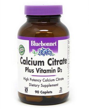 Bluebonnet Nutrition Calcium Citrate + Vitamine D3, 90 Caplets (BLB0710) 659793 фото