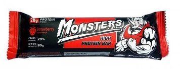 Протеїновий батончик Monsters Strong Max 80 g Strawberry 796643 фото