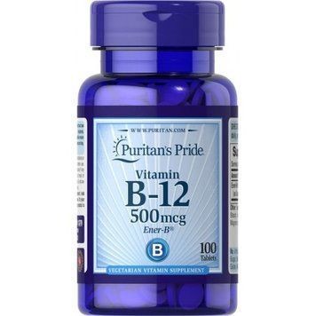 Puritan's Pride Vitamin B-12 500 mcg 100 tabs 447271 фото