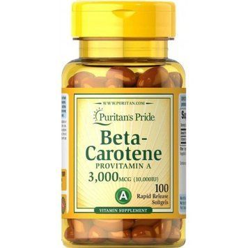 Puritan's Pride Beta-Carotene 10.000 Iu Бета-каротин 100 Капсул 774253 фото