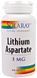 Solaray, Lithium Aspartate, 5 mg, 100 Capsules (SOR-04599) 607983 фото 3