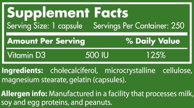 Scitec Nutrition Vitamin D3 250 caps 386811 фото